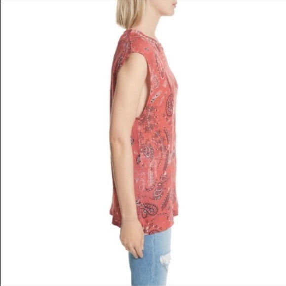 🍉 IRO Jeans Nungui Bandana Print Linen Tank Top - Picture 7 of 8